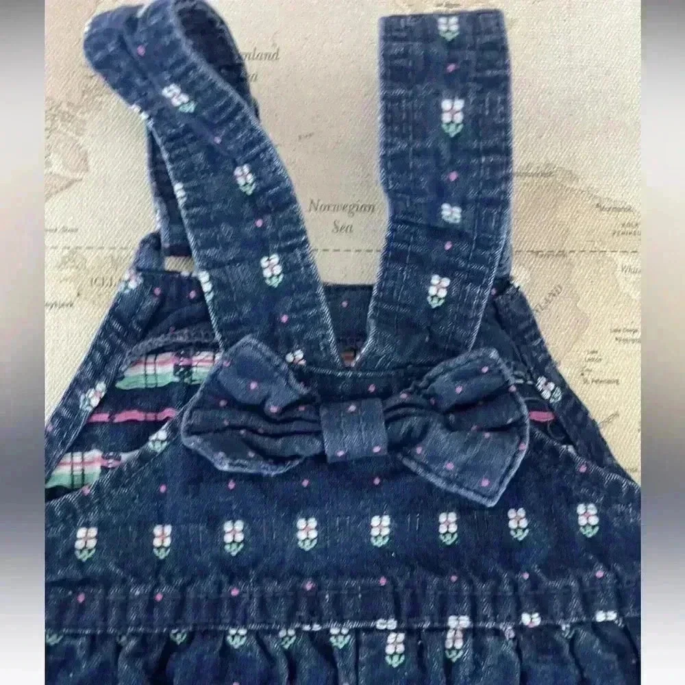 VTG Osh Kosh Overalls 24 Mo Woven Floral